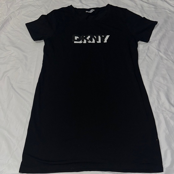 DKNY Black T-Shirt Dress - Picture 1 of 1